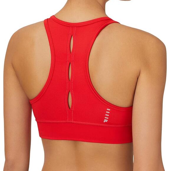 Fila Grete High Neck Sports Bra SMALL Red Racerback Longline Athletic Workout - Picture 12 of 12